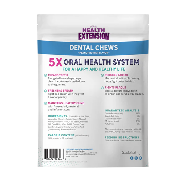 Peanut Butter Flavor Dental Bones - 14 Small Bones