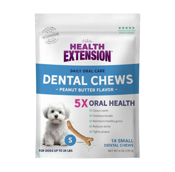 Peanut Butter Flavor Dental Bones - 14 Small Bones