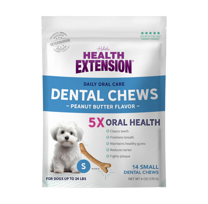 Peanut Butter Flavor Dental Bones - 14 Small Bones