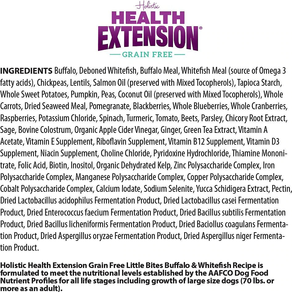 Health extension little bites buffalo clearance and whitefish