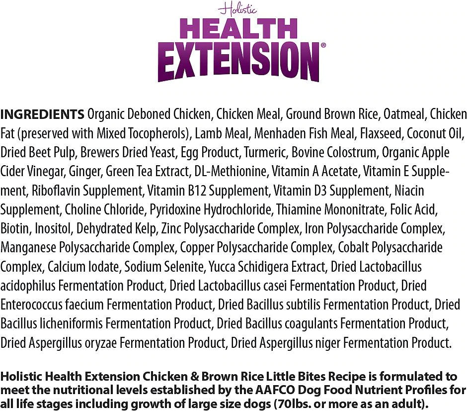 Health Extension Little Bites Chicken & Brown Rice Recipe