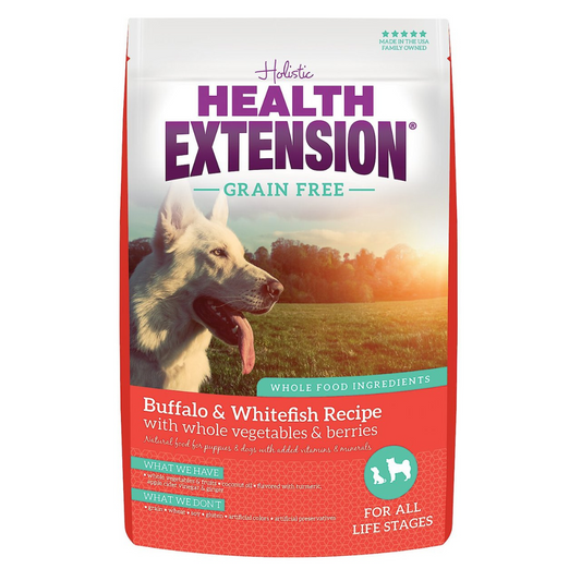 holistic health extension buffalo and whitefish grain free formula