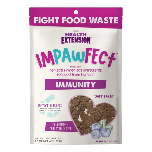 Health Extension Impawfect Immunity Support Blueberry & Chia Seeds Flavored Soft & Chewy Dog Treats, 4.5-oz bag