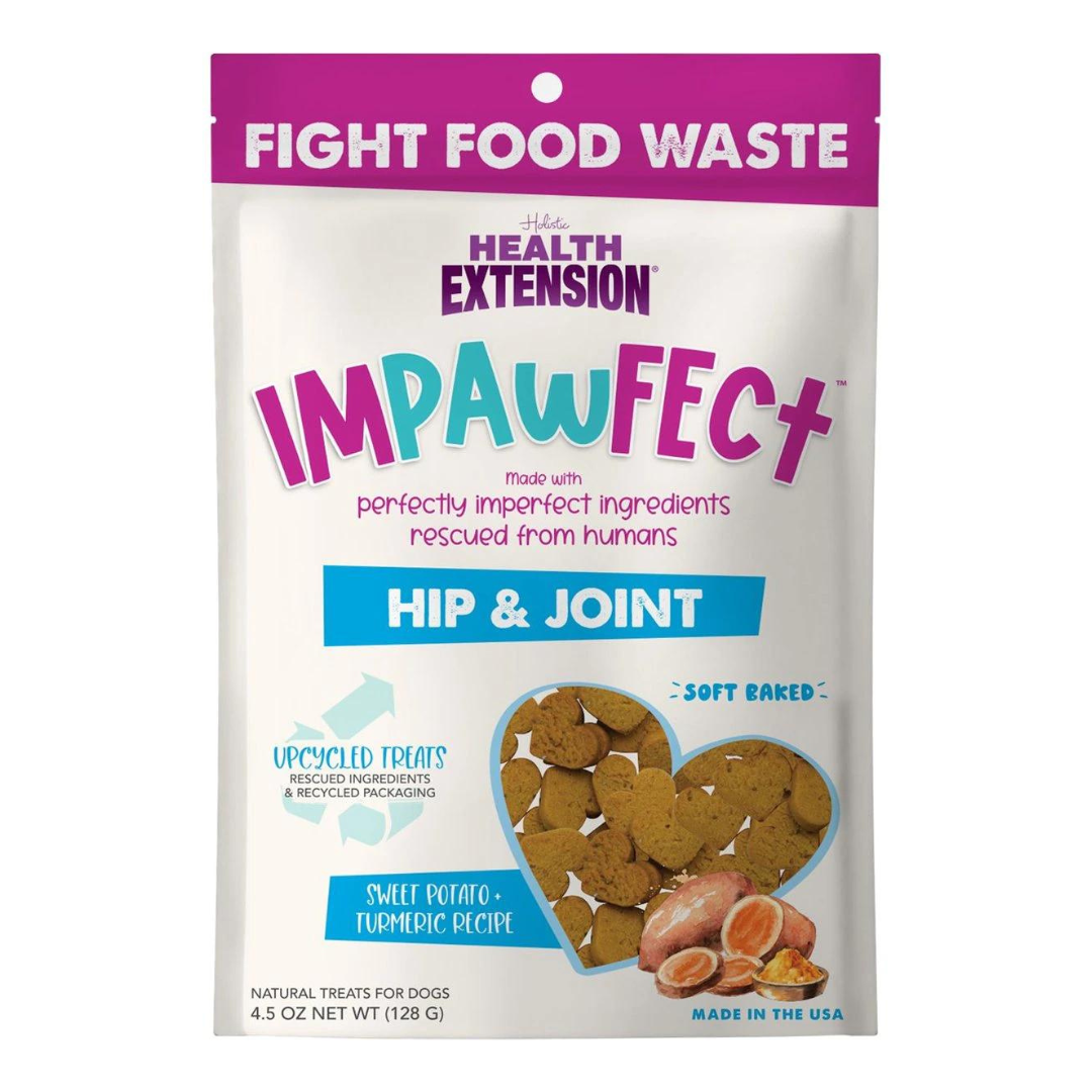 Health Extension Impawfect Hip & Joint Support Sweet Potato & Turmeric Flavored Soft & Chewy Dog Treats, 4.5-oz bag